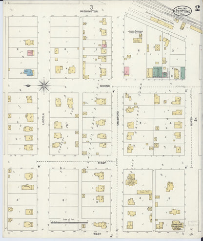 Sanborn Fire Insurance Map from Peotone, Will County, Illinois (1907), Sheet #0002 - Historic Sanborn Fire Insurance Map Print, vintage old map wall art, antique decor, genealogy gift, Illinois Illinois map