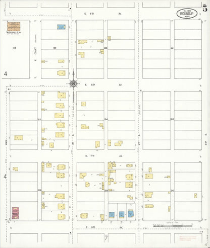 Sanborn Fire Insurance Map from Roundup, Musselshell County, Montana (1920), Sheet #0005 - Complete Map Set gallery image, historic Sanborn map, vintage wall art, Montana Montana
