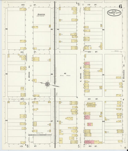 Sanborn Fire Insurance Map from Tower City, Schuylkill County, Pennsylvania (1911), Sheet #0006 - Complete Map Set gallery image, historic Sanborn map, vintage wall art, Pennsylvania Pennsylvania