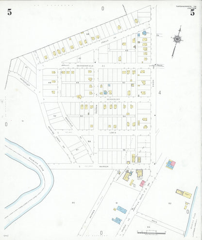 Sanborn Fire Insurance Map from Tappahannock, Essex County, Virginia (1949), Sheet #0005 - Complete Map Set gallery image, historic Sanborn map, vintage wall art, Virginia Virginia