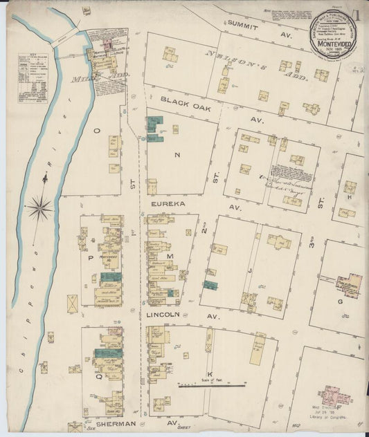 Sanborn Fire Insurance Map from Montevideo, Chippewa County, Minnesota. (1885) – Map View