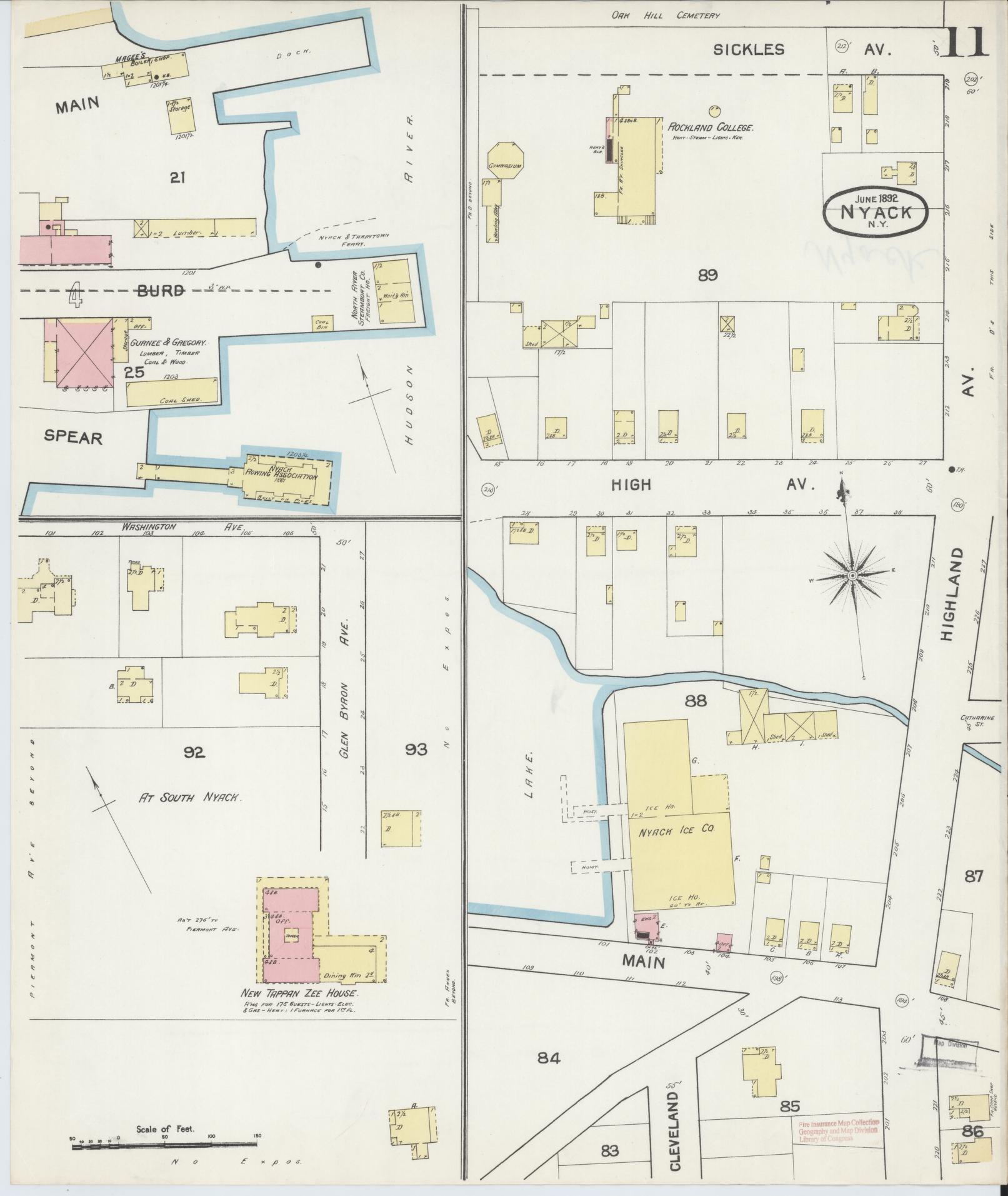 Sanborn Fire Insurance Map from Nyack, Rockland County, New York. (1892), Sheet #0011