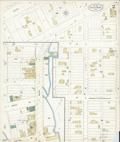Sanborn Fire Insurance Map from South Bend, Pacific County, Washington (1901), Sheet #0002 - Complete Map Set gallery image, historic Sanborn map, vintage wall art, Washington Washington