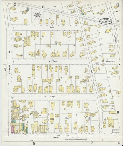 Sanborn Fire Insurance Map from Riverhead, Suffolk County, New York (1897), Sheet #0004 - Complete Map Set gallery image, historic Sanborn map, vintage wall art, New York New York
