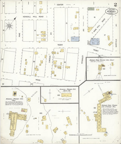 Sanborn Fire Insurance Map from Kendall, Fergus County, Montana (1905), Sheet #0002 - Complete Map Set gallery image, historic Sanborn map, vintage wall art, Montana Montana