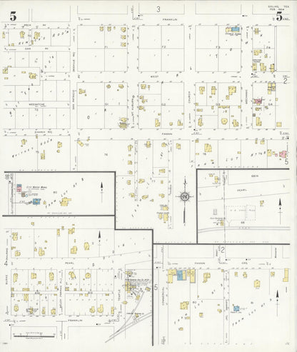 Sanborn Fire Insurance Map from Goliad, Goliad County, Texas (1934), Sheet #0005 - Complete Map Set gallery image, historic Sanborn map, vintage wall art, Texas Texas