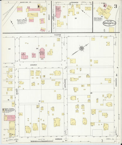 Sanborn Fire Insurance Map from Morganfield, Union County, Kentucky (1912), Sheet #0003 - Complete Map Set gallery image, historic Sanborn map, vintage wall art, Kentucky Kentucky