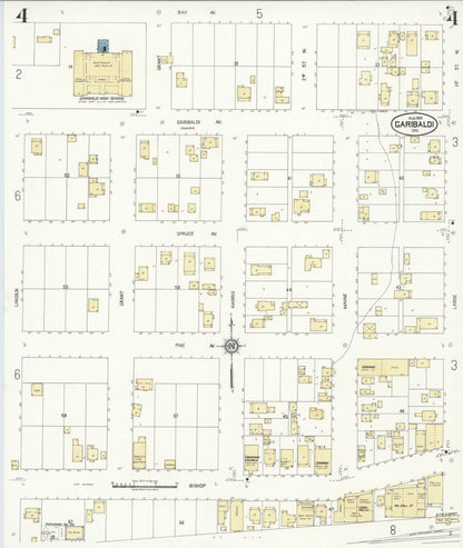 Sanborn Fire Insurance Map from Garibaldi, Tillamook County, Oregon (1929), Sheet #0004 - Complete Map Set gallery image, historic Sanborn map, vintage wall art, Oregon Oregon