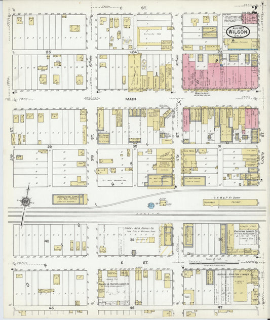 Sanborn Fire Insurance Map from Wilson, Carter County, Oklahoma (1920), Sheet #0002 - Historic Sanborn Fire Insurance Map Print, vintage old map wall art, antique decor, genealogy gift, Oklahoma Oklahoma map