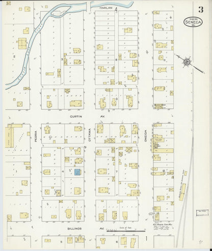 Sanborn Fire Insurance Map from Seneca, Newton County, Missouri (1914), Sheet #0003 - Complete Map Set gallery image, historic Sanborn map, vintage wall art, Missouri Missouri