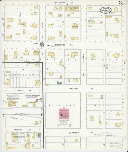 Sanborn Fire Insurance Map from Argyle, Marshall County, Minnesota (1909), Sheet #0003 - Complete Map Set gallery image, historic Sanborn map, vintage wall art, Minnesota Minnesota