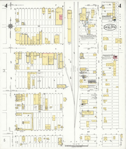 Sanborn Fire Insurance Map from Healdton, Carter County, Oklahoma (1923), Sheet #0004 - Complete Map Set gallery image, historic Sanborn map, vintage wall art, Oklahoma Oklahoma