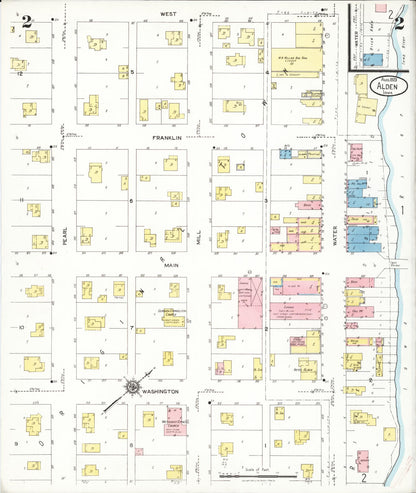 Sanborn Fire Insurance Map from Alden, Hardin County, Iowa (1923), Sheet #0002 - Historic Sanborn Fire Insurance Map Print