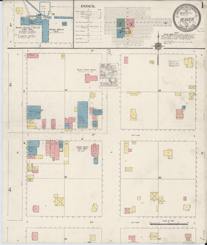 Sanborn Fire Insurance Map from Beaver, Beaver County, Utah (1917), Sheet #0001 - Complete Map Set gallery image, historic Sanborn map, vintage wall art, Utah Utah