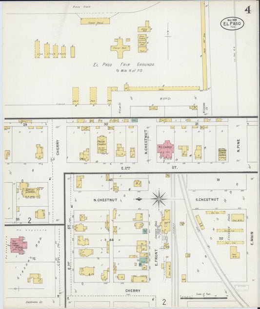 Sanborn Fire Insurance Map from El Paso, Woodford County, Illinois (1898), Sheet #0004 - Historic Sanborn Fire Insurance Map Print, vintage old map wall art, antique decor, genealogy gift, Illinois Illinois map