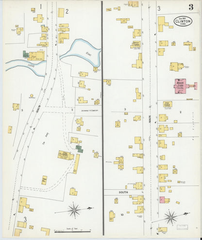 Sanborn Fire Insurance Map from Clinton, Middlesex County, Connecticut (1901), Sheet #0003 - Complete Map Set gallery image, historic Sanborn map, vintage wall art, Connecticut Connecticut