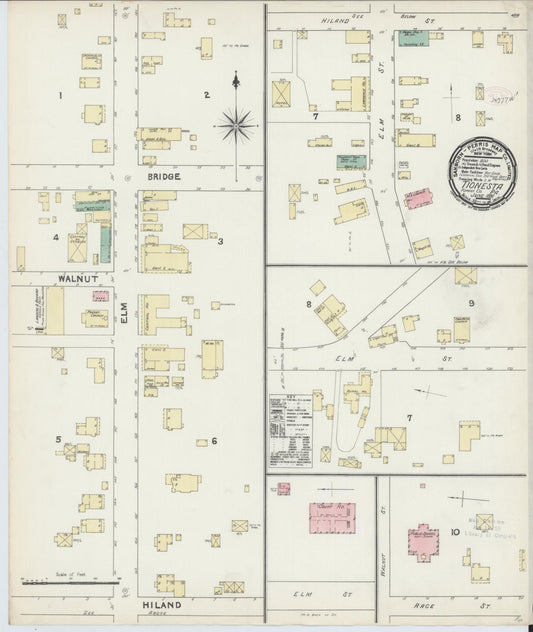 Sanborn Fire Insurance Map from Tionesta, Forest County, Pennsylvania (1891), Sheet #0001 - Historic Sanborn Fire Insurance Map Print, vintage old map wall art, antique decor, genealogy gift, Pennsylvania Pennsylvania map