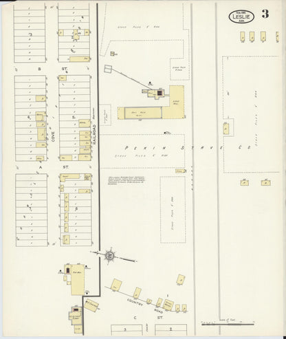 Sanborn Fire Insurance Map from Leslie, Searcy County, Arkansas (1914), Sheet #0003 - Complete Map Set gallery image, historic Sanborn map, vintage wall art, Arkansas Arkansas
