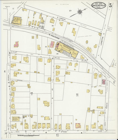 Sanborn Fire Insurance Map from Greeneville, Greene County, Tennessee (1920), Sheet #0005 - Complete Map Set gallery image, historic Sanborn map, vintage wall art, Tennessee Tennessee