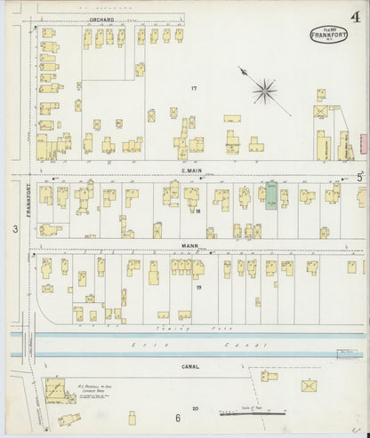 Sanborn Fire Insurance Map from Frankfort, Herkimer County, New York (1897), Sheet #0004 - Complete Map Set gallery image, historic Sanborn map, vintage wall art, New York New York