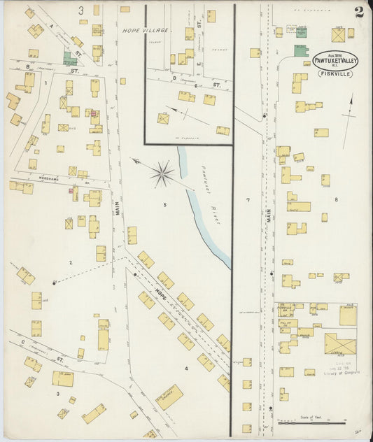 Sanborn Fire Insurance Map from Pawtuxet Valley, Kent and Providence Counties, Rhode Island (1898), Sheet #0002 - Complete Map Set gallery image, historic Sanborn map, vintage wall art, Rhode Island Rhode Island