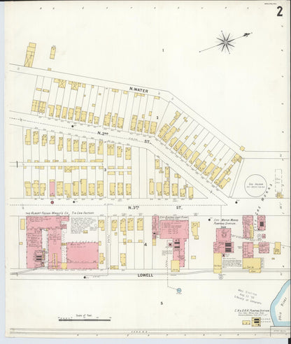 Sanborn Fire Insurance Map from Hamilton, Butler County, Ohio (1899), Sheet #0002 - Historic Sanborn Fire Insurance Map Print, vintage old map wall art, antique decor, genealogy gift, Ohio Ohio map