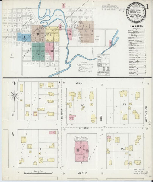 Sanborn Fire Insurance Map from Austin, Mower County, Minnesota. (1892) – Map View