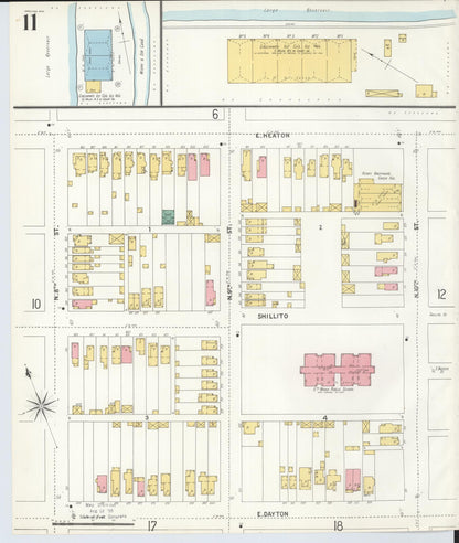Sanborn Fire Insurance Map from Hamilton, Butler County, Ohio (1899), Sheet #0011 - Historic Sanborn Fire Insurance Map Print, vintage old map wall art, antique decor, genealogy gift, Ohio Ohio map