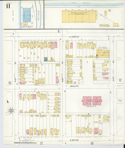 Sanborn Fire Insurance Map from Hamilton, Butler County, Ohio (1899), Sheet #0011 - Historic Sanborn Fire Insurance Map Print, vintage old map wall art, antique decor, genealogy gift, Ohio Ohio map
