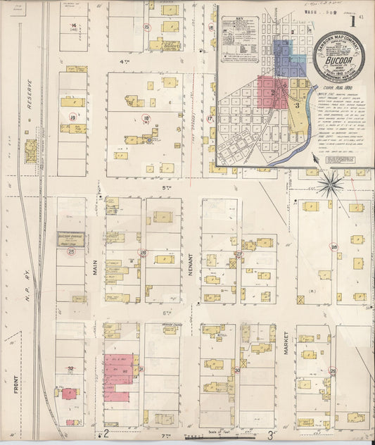 Sanborn Fire Insurance Map from Bucoda, Thurston County, Washington (1930), Sheet #0001 - Complete Map Set gallery image, historic Sanborn map, vintage wall art, Washington Washington