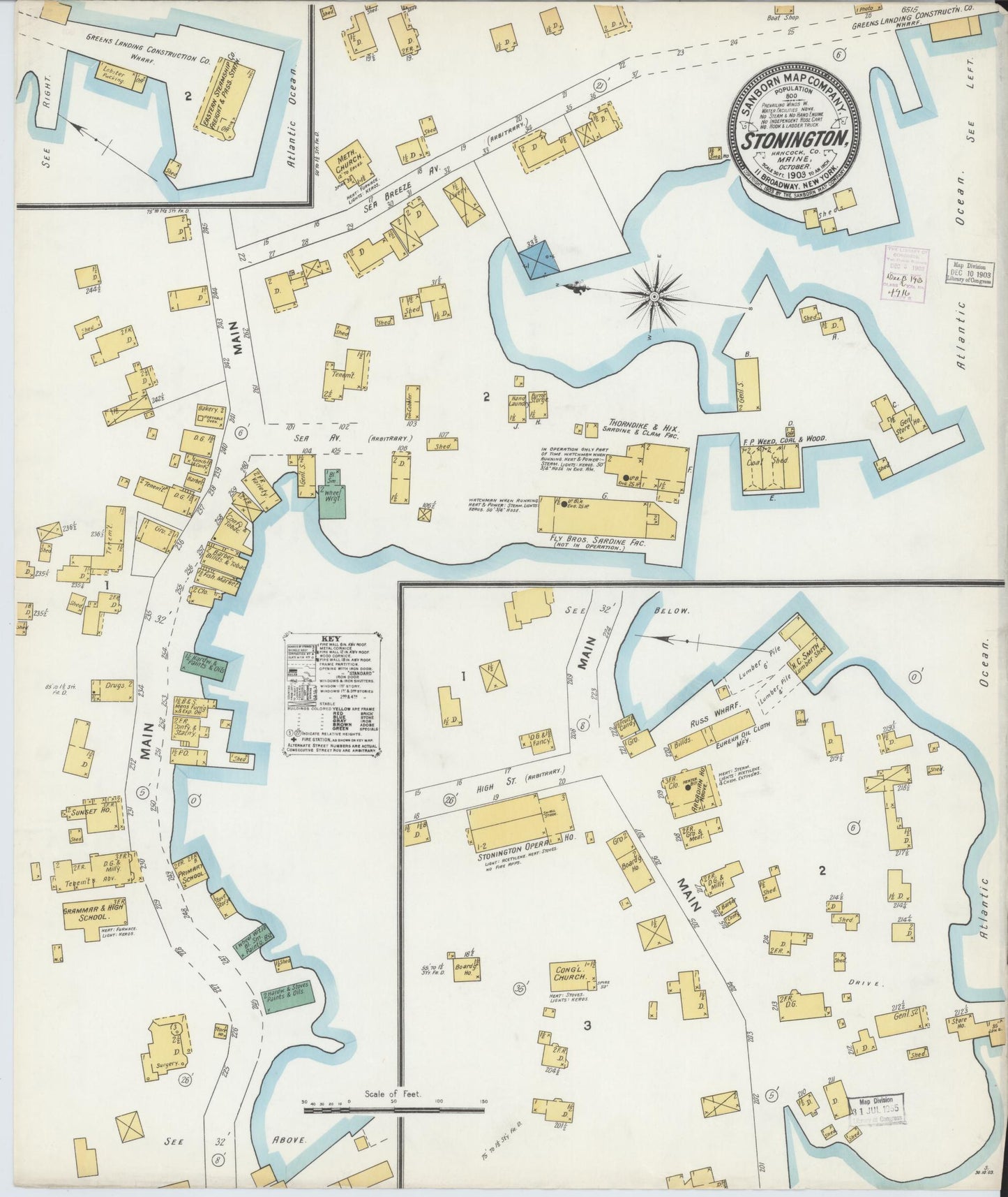 Sanborn Fire Insurance Map from Stonington, Hancock County, Maine. (1903) – Historic Sanborn Fire Insurance Map Print