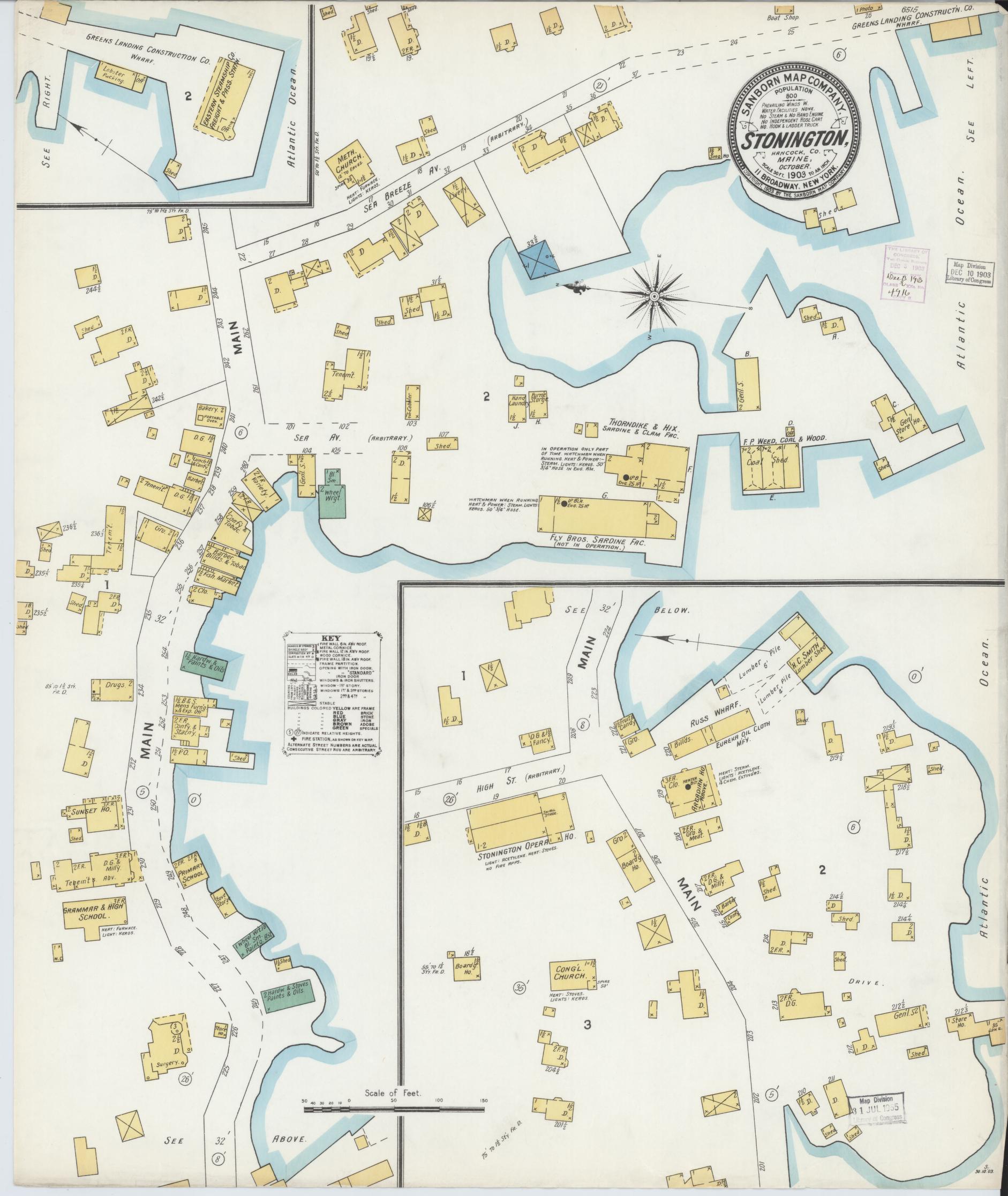 Sanborn Fire Insurance Map from Stonington, Hancock County, Maine. (1903) – Historic Sanborn Fire Insurance Map Print