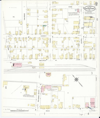 Sanborn Fire Insurance Map from Georgetown, Sussex County, Delaware (1910), Sheet #0002 - Complete Map Set gallery image, historic Sanborn map, vintage wall art, Delaware Delaware