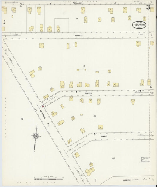Sanborn Fire Insurance Map from Brocton, Chautauqua County, New York (1913), Sheet #0003 - Historic Sanborn Fire Insurance Map Print, vintage old map wall art, antique decor, genealogy gift, New York New York map