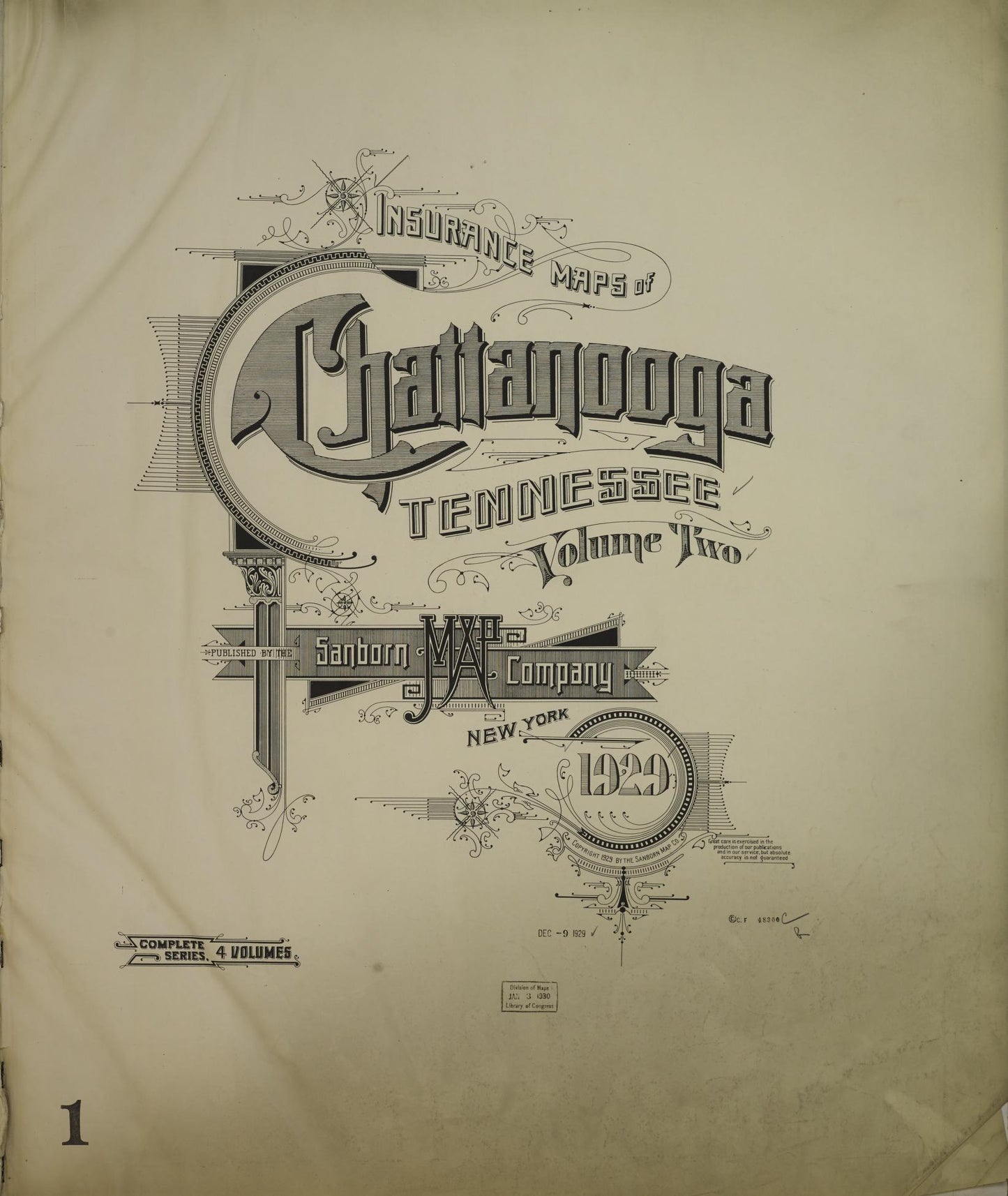 Sanborn Fire Insurance Map from Chattanooga, Hamilton County, Tennessee. (1929) – Historic Sanborn Fire Insurance Map Print