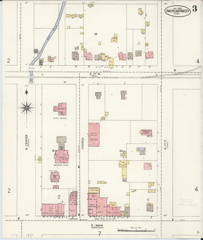 Sanborn Fire Insurance Map from American Fork, Utah County, Utah (1908), Sheet #0003 - Complete Map Set gallery image, historic Sanborn map, vintage wall art, American Fork Utah