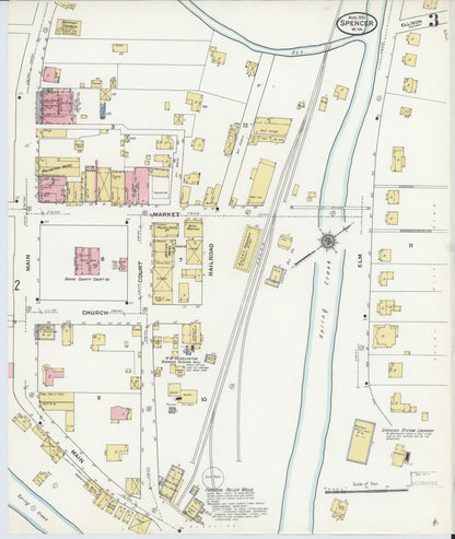 Sanborn Fire Insurance Map from Spencer, Roane County, West Virginia (1910), Sheet #0003 - Complete Map Set gallery image, historic Sanborn map, vintage wall art, West Virginia West Virginia