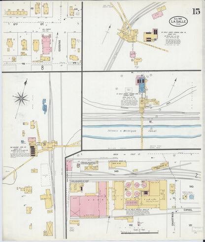 Sanborn Fire Insurance Map from La Salle, La Salle County, Illinois (1906), Sheet #0015 - Complete Map Set gallery image, historic Sanborn map, vintage wall art, Illinois Illinois