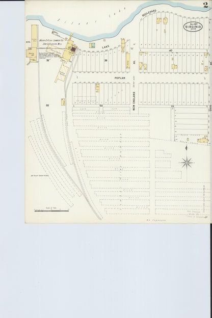 Sanborn Fire Insurance Map from Virginia, Saint Louis County, Minnesota (1897), Sheet #0002 - Complete Map Set gallery image, historic Sanborn map, vintage wall art, Minnesota Minnesota