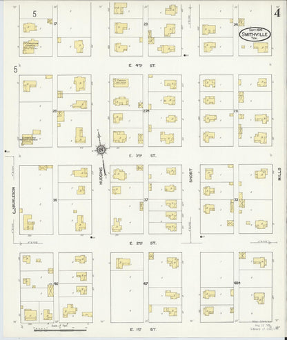 Sanborn Fire Insurance Map from Smithville, Bastrop County, Texas (1909), Sheet #0004 - Historic Sanborn Fire Insurance Map Print, vintage old map wall art, antique decor, genealogy gift, Texas Texas map