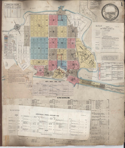 Sanborn Fire Insurance Map from Coronado, San Diego County, California (1962), Sheet #0001 - Historic Sanborn Fire Insurance Map Print, vintage old map wall art, antique decor, genealogy gift, California California map