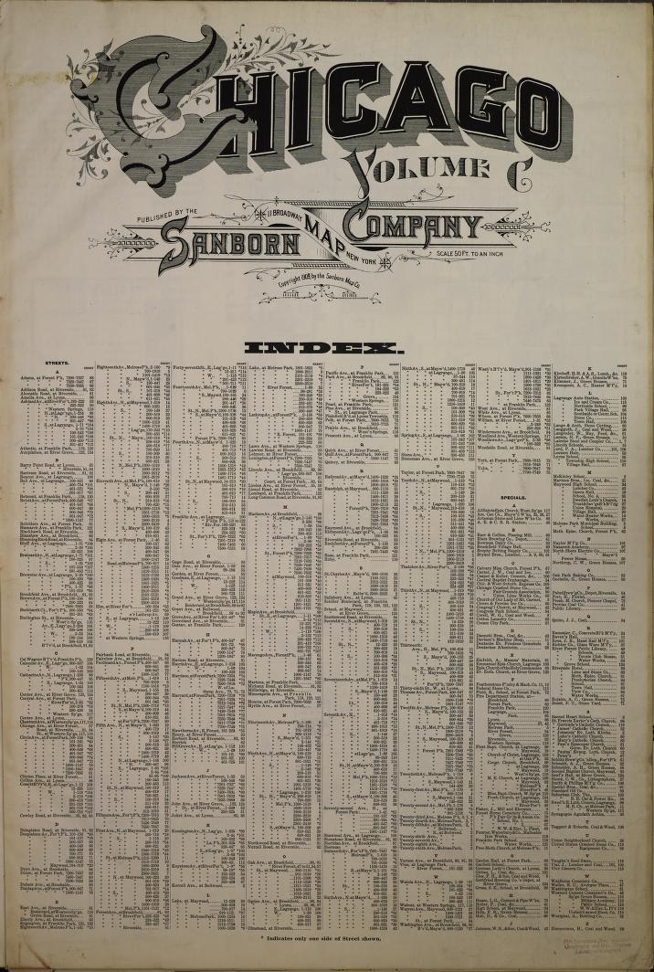 Sanborn Fire Insurance Map from Chicago, Cook County, Illinois. (1909) – Map View