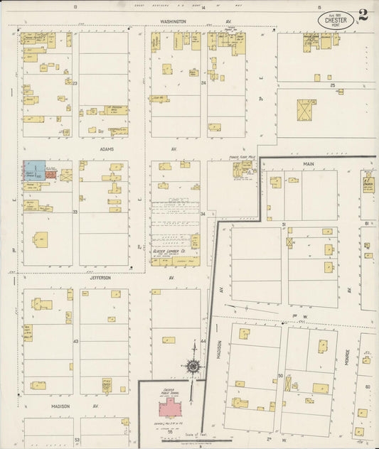 Sanborn Fire Insurance Map from Chester, Liberty County, Montana (1920), Sheet #0002 - Historic Sanborn Fire Insurance Map Print, vintage old map wall art, antique decor, genealogy gift, Montana Montana map