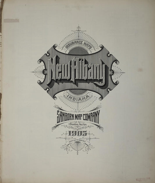 Sanborn Fire Insurance Map from New Albany, Floyd County, Indiana. (1905) – Historic Sanborn Fire Insurance Map Print