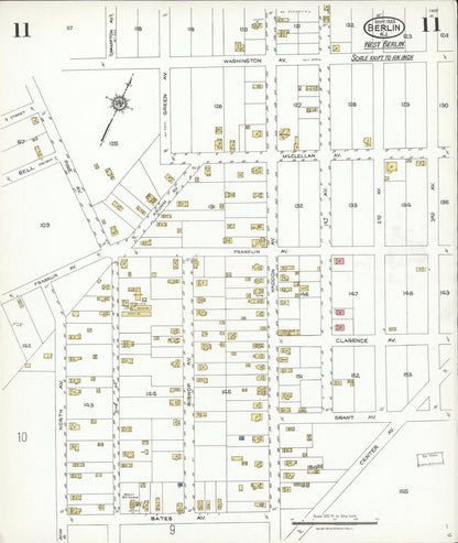 Sanborn Fire Insurance Map from Berlin, Camden County, New Jersey (1923), Sheet #0011 - Complete Map Set gallery image, historic Sanborn map, vintage wall art, New Jersey New Jersey