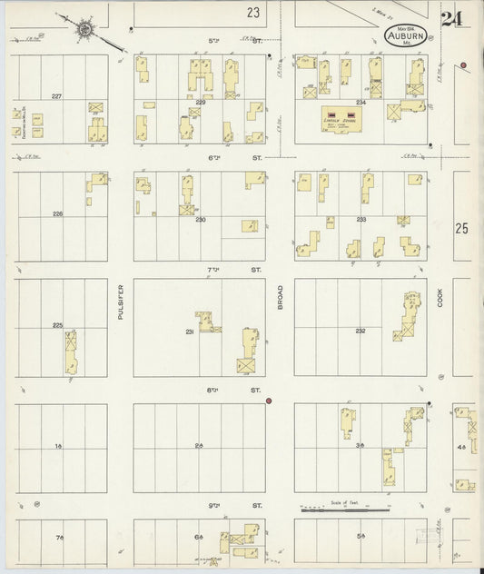 Sanborn Fire Insurance Map from Auburn, Androscoggin County, Maine (1914), Sheet #0024 - Historic Sanborn Fire Insurance Map Print, vintage old map wall art, antique decor, genealogy gift, Maine Maine map