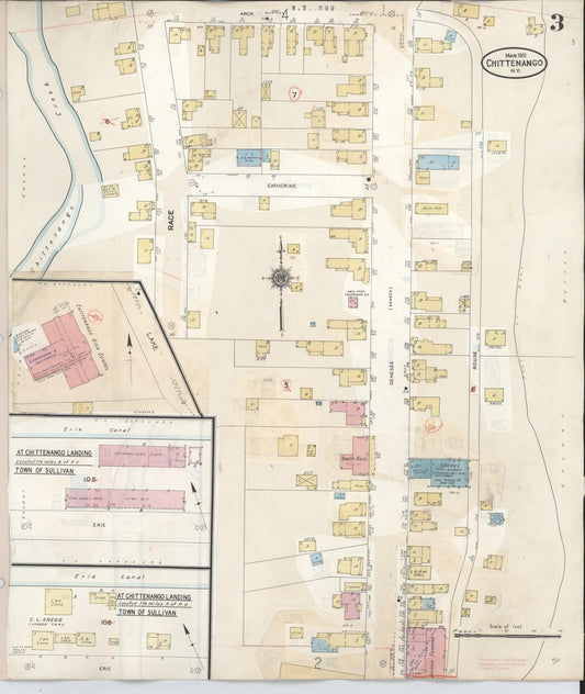 Sanborn Fire Insurance Map from Chittenango, Madison County, New York (1951), Sheet #0003 - Historic Sanborn Fire Insurance Map Print, vintage old map wall art, antique decor, genealogy gift, New York New York map