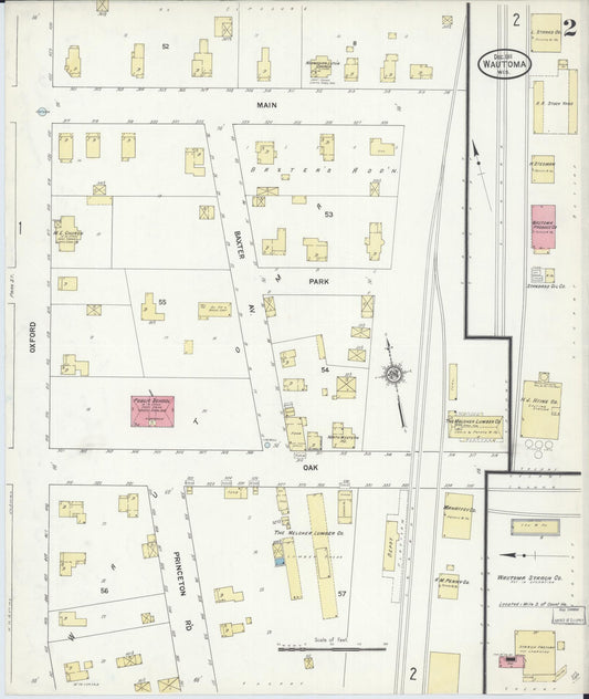 Sanborn Fire Insurance Map from Wautoma, Waushara County, Wisconsin (1911), Sheet #0002 - Historic Sanborn Fire Insurance Map Print, vintage old map wall art, antique decor, genealogy gift, Wisconsin Wisconsin map
