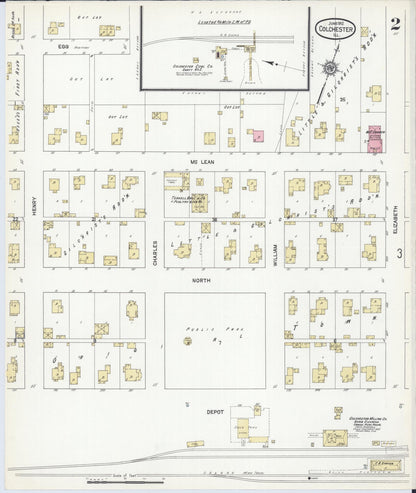 Sanborn Fire Insurance Map from Colchester, Mcdonough County, Illinois (1912), Sheet #0002 - Historic Sanborn Fire Insurance Map Print, vintage old map wall art, antique decor, genealogy gift, Illinois Illinois map