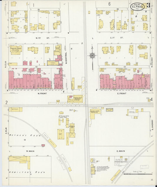 Sanborn Fire Insurance Map from El Paso, Woodford County, Illinois (1911), Sheet #0003 - Historic Sanborn Fire Insurance Map Print, vintage old map wall art, antique decor, genealogy gift, Illinois Illinois map